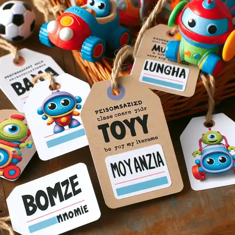 Printable Toy Labels Personalized Toy Labels Custom labels featuring a child's name or favorite themes for a unique touch