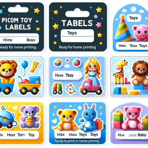 Free Printable Toy Labels - Printable Toy Labels Ready to print labels designed for home printing, customizable for various toys
