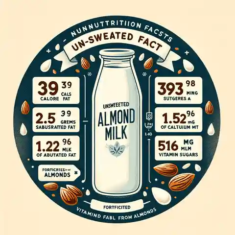 Almond Milk Food Labels the nutrition facts of unsweetened almond milk