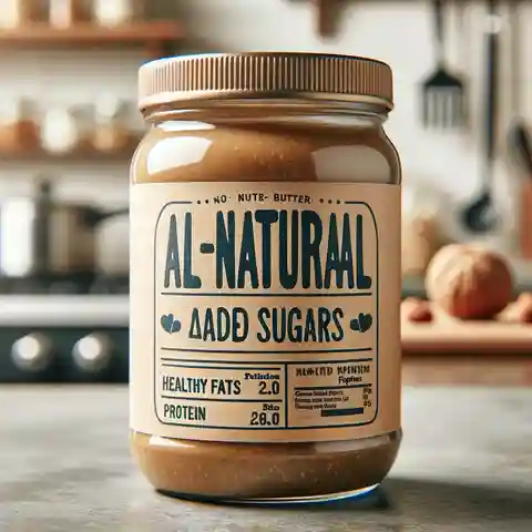 Child Nutrition Label Example and PFS Requirements A jar of all natural nut butter with a Child Nutrition label