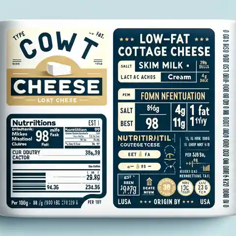Cottage Cheese Food Label Design a modern and informative food label for Low Fat Cottage Cheese