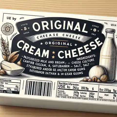 Cream Cheese Food Label Design a modern and informative food label for Original Cream Cheese