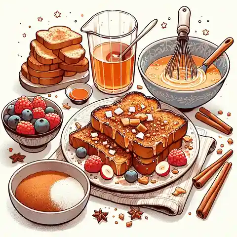 Frosted Flakes Nutrition Facts Label Illustration A cozy and warm image of Cinnamon French Toast with Frosted Flakes