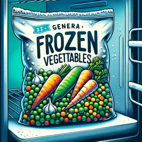 Generic Label Food Examples An Illustration of a bag of frozen vegetables with a generic label