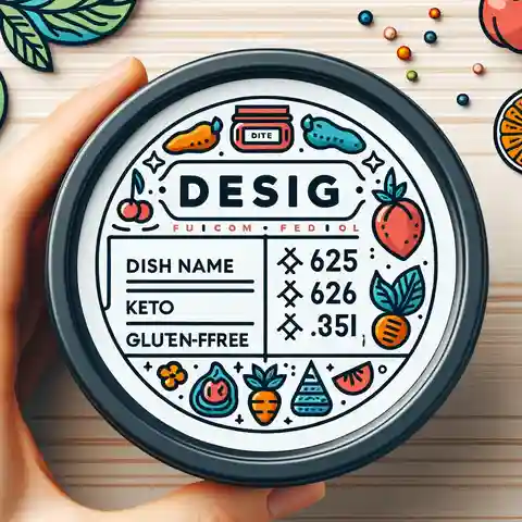 Meal Prep Label Templates A diet specific meal prep label template, include the dish name, date, and symbols or color codes