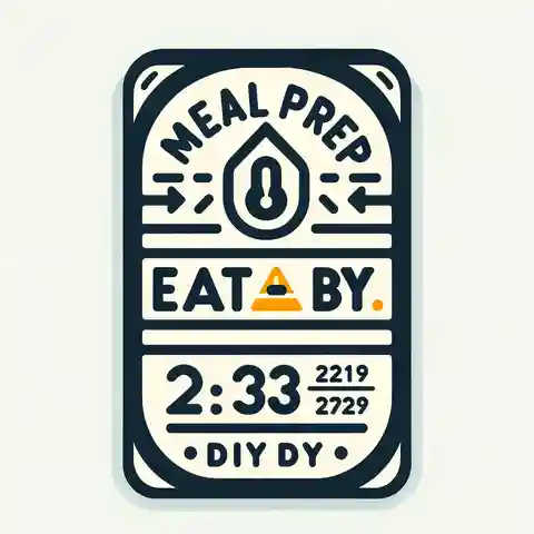 Meal Prep Label Templates An image of a meal prep label focused on expiration dates