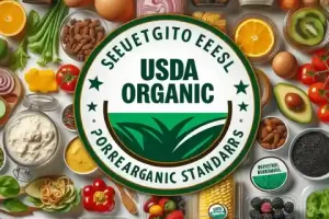 Organic Food Labels Examples A variety of packaged food items displaying the USDA Organic Seal, representing products that meet USDA organic standards