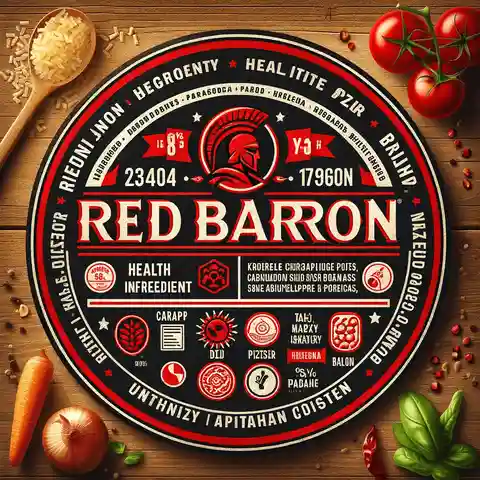 Pizza Food Label Example A Red Baron pizza food label, focusing on the unique crispy and flaky crust, along with health information to showcas