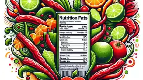 Takis Food Label Nutrition An illustration that symbolizes the nutrition and health aspects of Takis food labels
