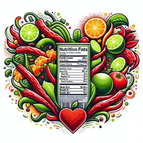Takis Food Label Nutrition An illustration that symbolizes the nutrition and health aspects of Takis food labels