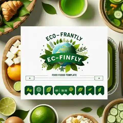 Template for buffet food labels A buffet food label template idea inspired by the theme of eco friendly