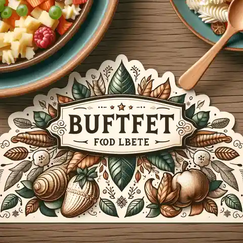 Template for buffet food labels A buffet food label template idea inspired by the theme of seasonal themes