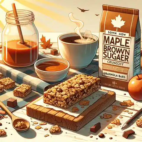 nature valley granola bars nutrition label Illustrate Maple Brown Sugar Crunchy Granola Bars, capturing the essence of warm