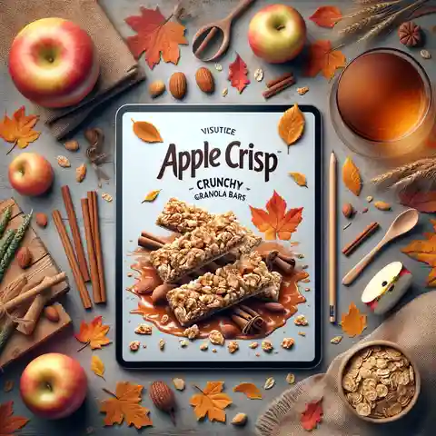 nature valley granola bars nutrition label Visualize Apple Crisp Crunchy Granola Bars, capturing the essence of a fall harvest festival
